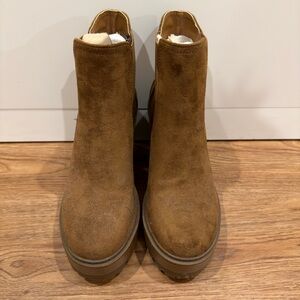 Forever 21 Tan Suede Ankle Boots